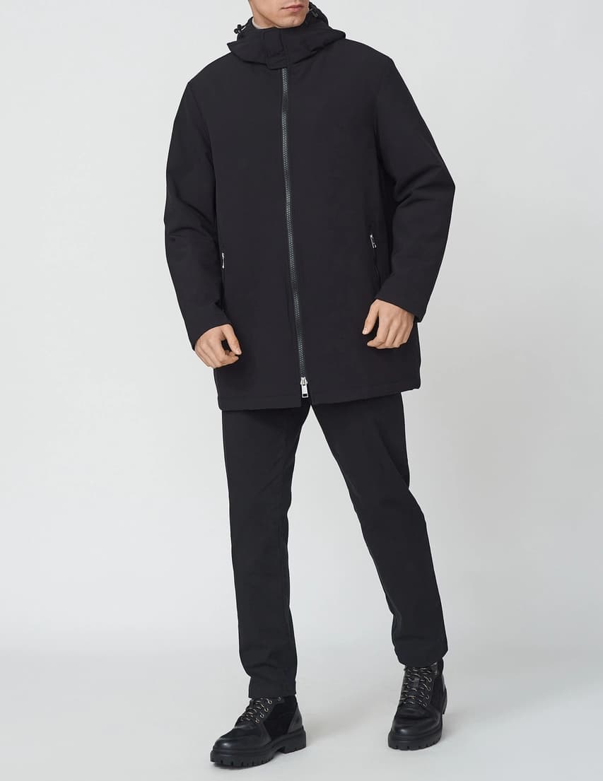 Куртка чоловіча Armani Exchange чорна 2в1 зі знімною внутрішньою курткою-бомбером