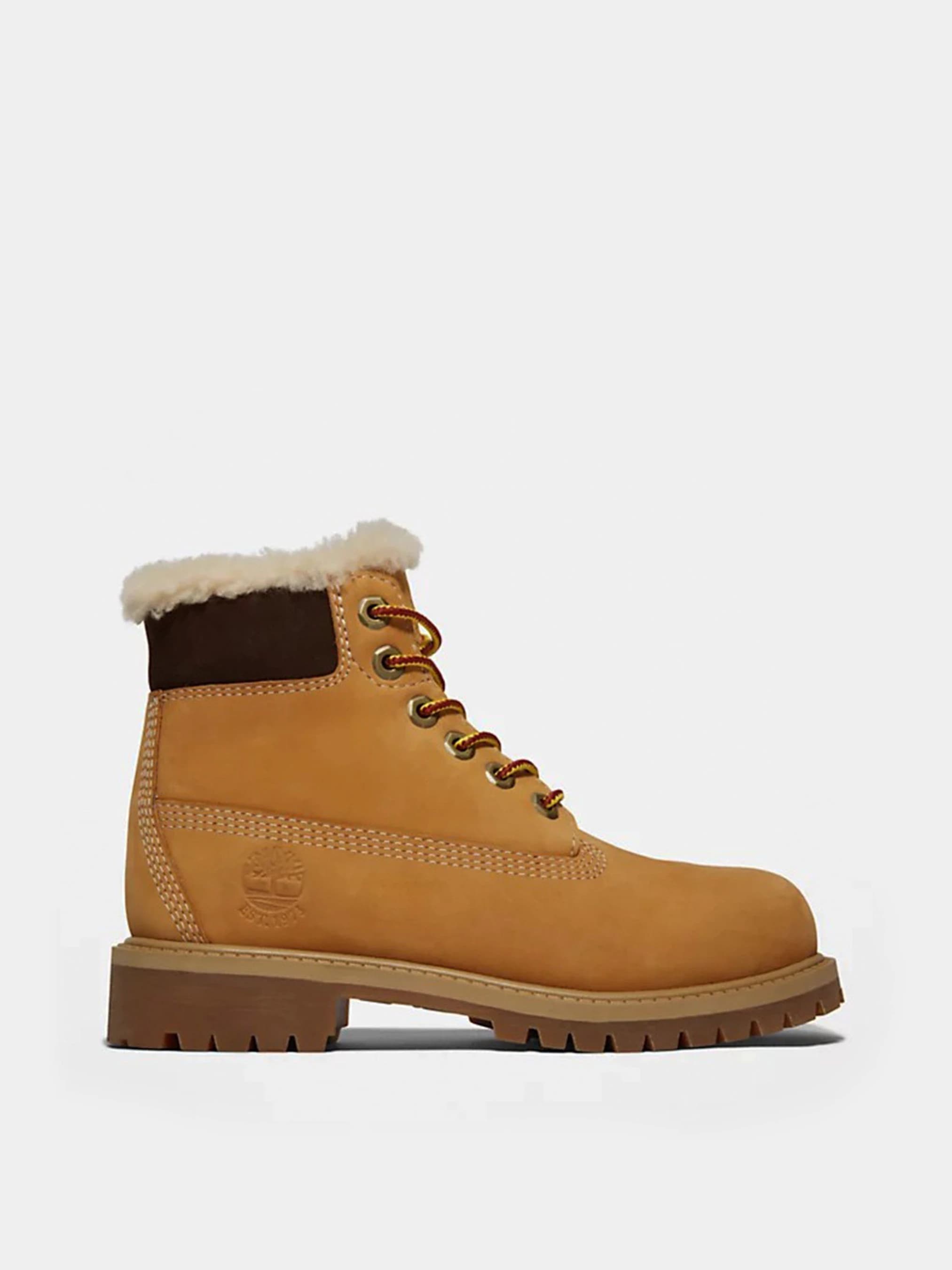 Черевики дитячі Timberland Premium 6 Inch Winter жовті водонепроникні нубукові