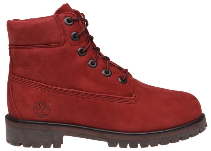 Черевики дитячі Timberland Premium 6 Inch червоні водонепроникні нубукові