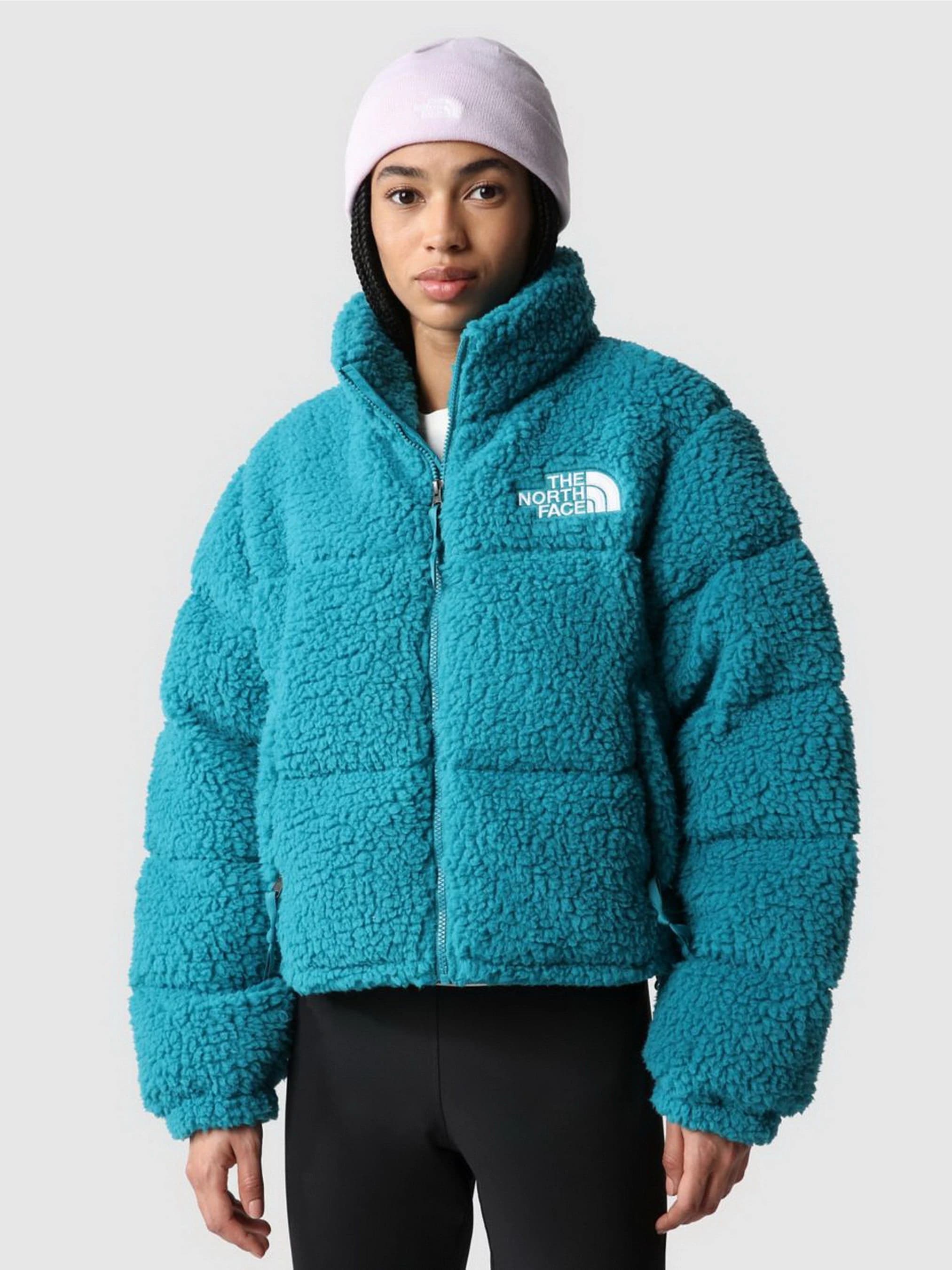 Куртка (шерпа) жіноча бірюзова The North Face Women's Sherpa Nuptse Jacket