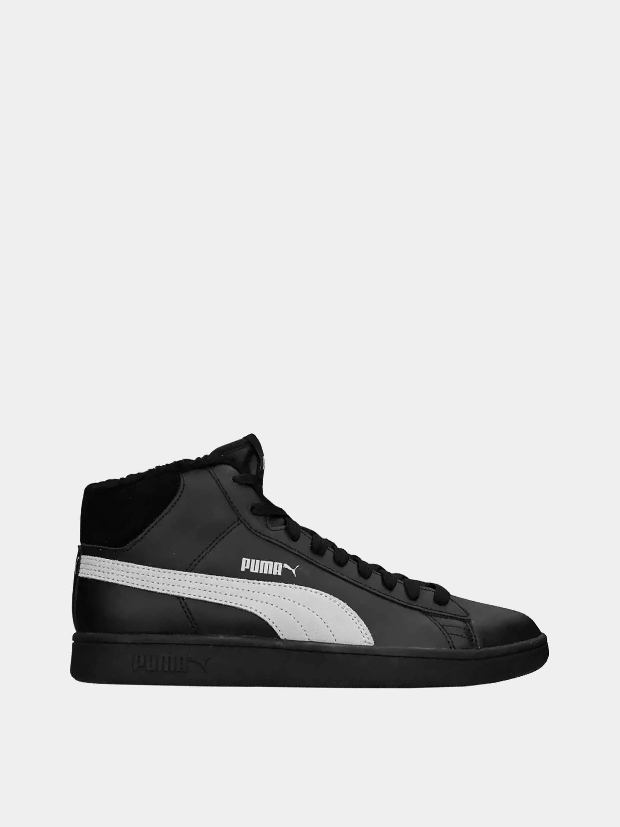 Черевики дитячі Puma Smash v2 Mid L Fur чорні з хутряною підкладкою