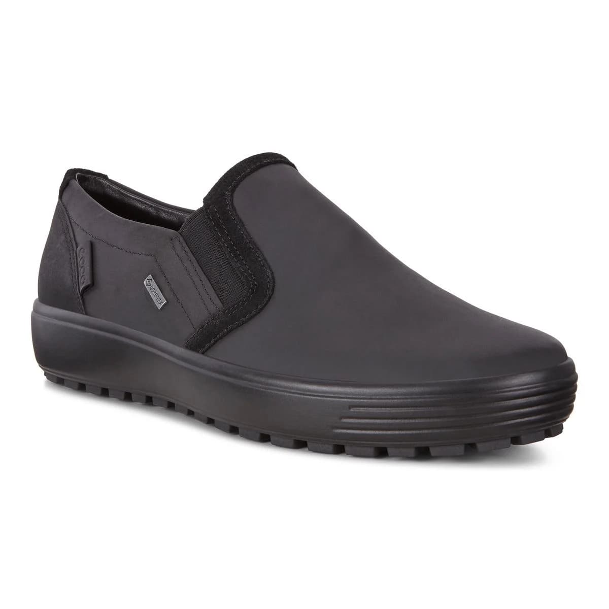 Сліпони чоловічі ECCO Soft 7 Tred чорні шкіряні GORE-TEX