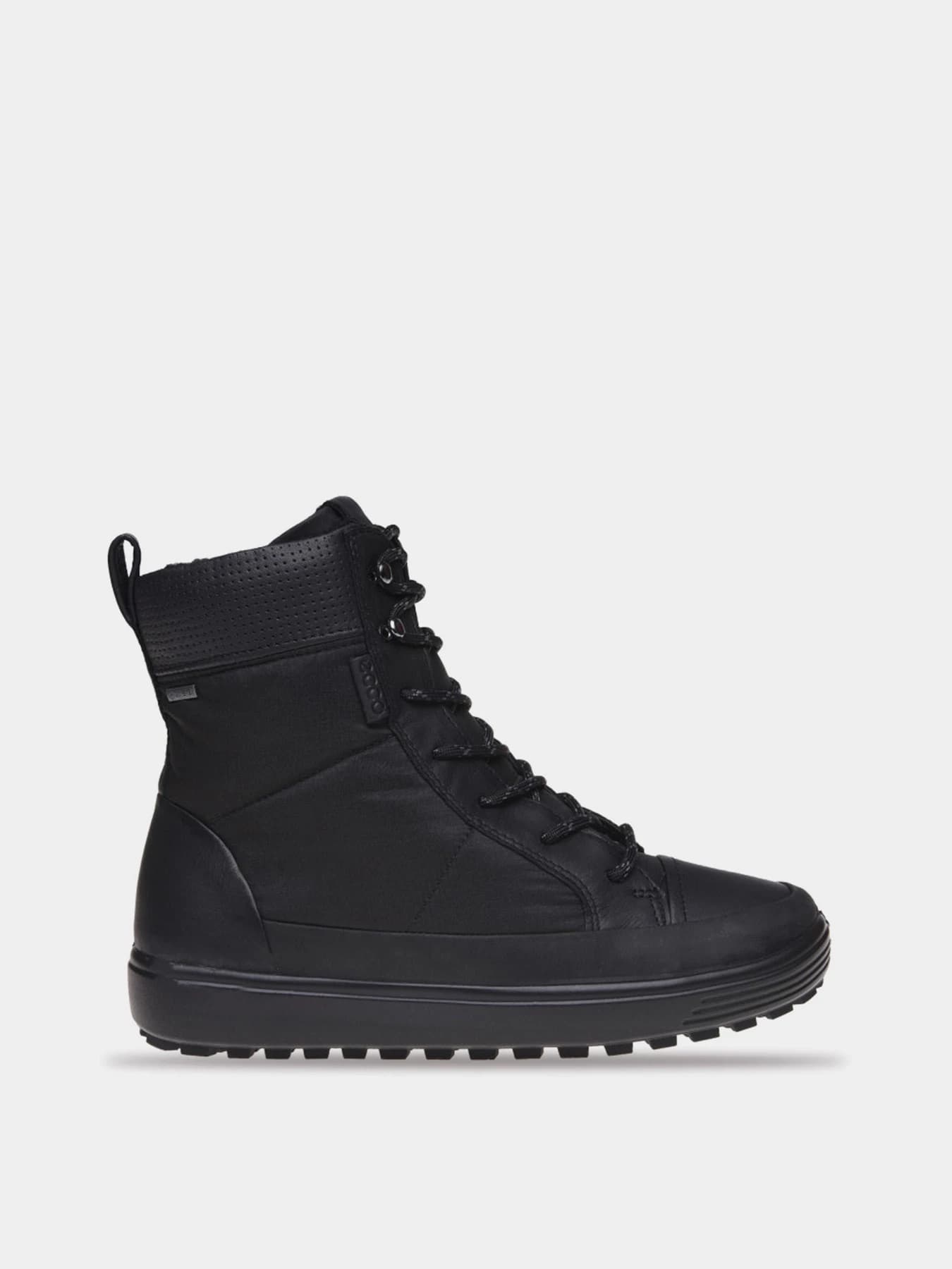 Черевики жіночі ECCO Soft 7 Tred чорні на шнурівці GORE-TEX